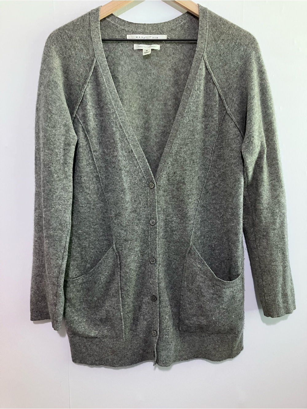 Grey Cashmere Button up Cardigan Size Medium
